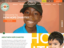 Tablet Screenshot of newhopecharities.org